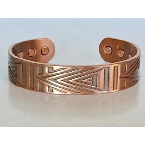 "Compass" Solid Handmade Copper Cuff Bracelets